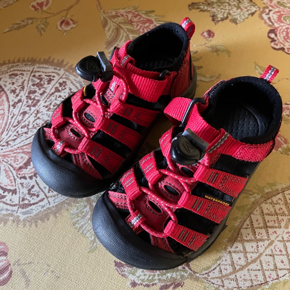 Keen Kids Red and Black Sandals
